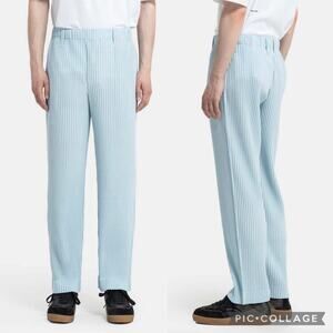Issey Miyake Pleats Please Sky Blue Elastic Waist Pull On Pants Mens 2